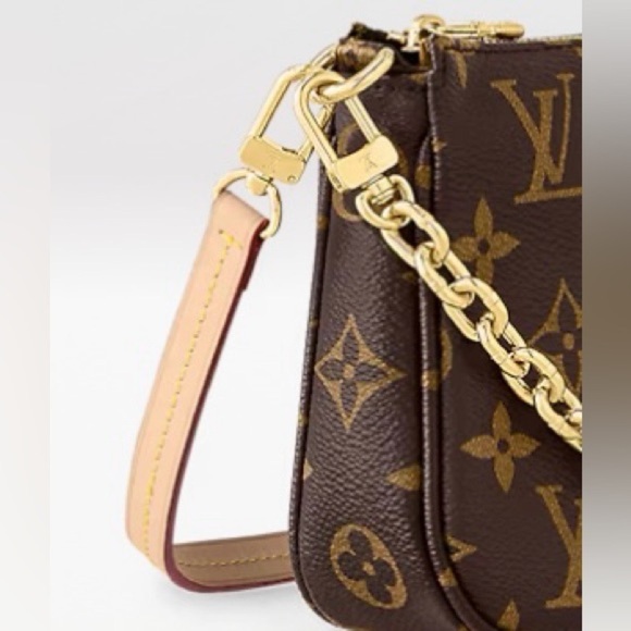 Prestine Vintage Authentic Louis Vuitton Pochette with Unbranded Chain Strap! - Picture 2 of 14